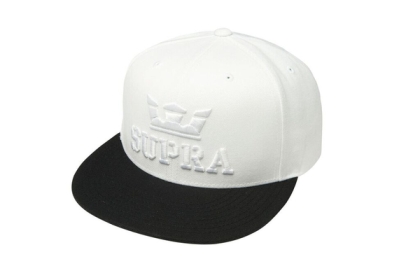 Supra ABOVE SNAP Hats White/Black | AU-88237